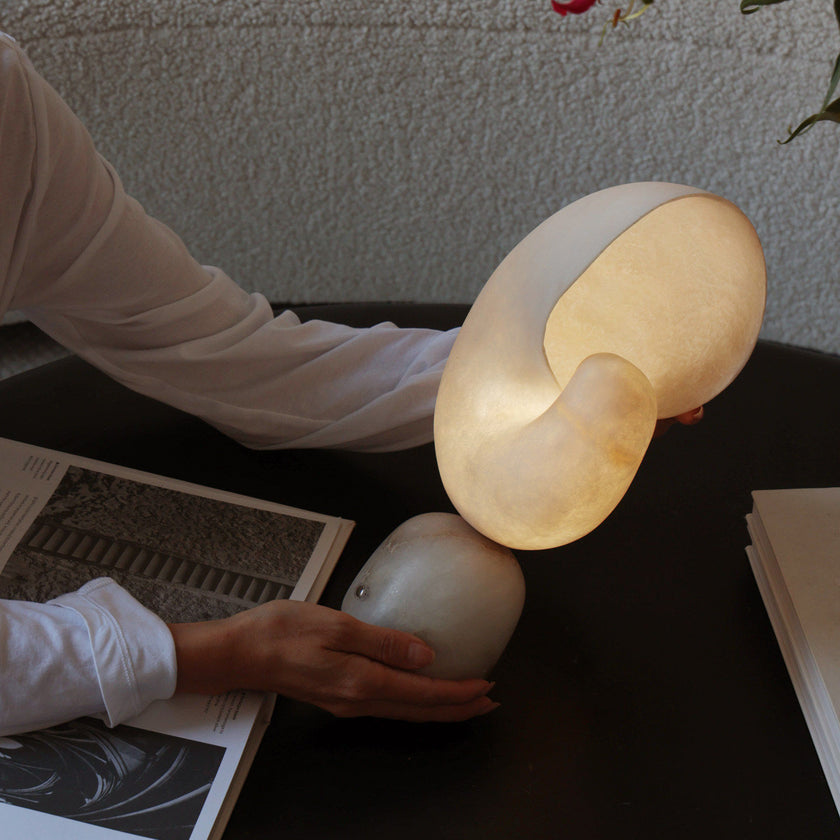 Conch Alabaster Table Lamp