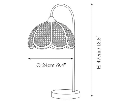Corollina Table Lamp — Dimension drawings 1