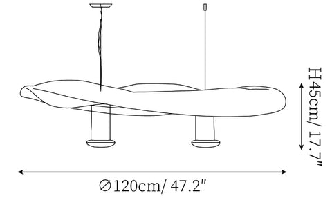 Cosmic Angel Suspension — Dimensioentekeningen 2