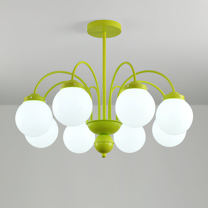 Cream Glass Ball  Chandelier