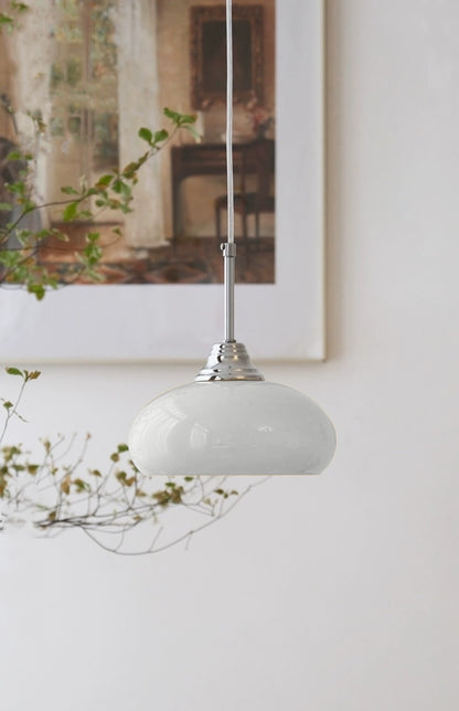 Cream Glass Pendant Lamp