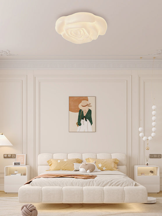 Cream Rose Acrylic Ceiling Lamp