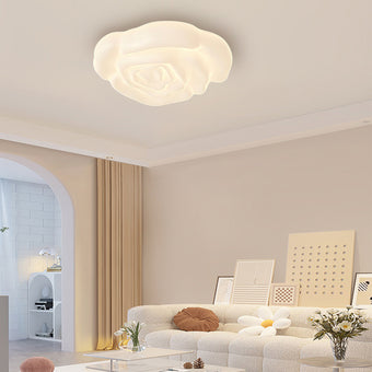 Cream Rose Acrylic Ceiling Lamp