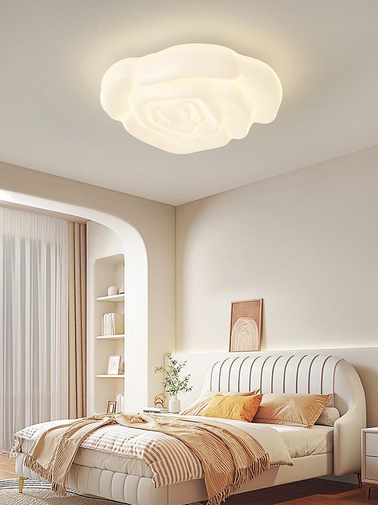 Cream Rose Acrylic Ceiling Lamp