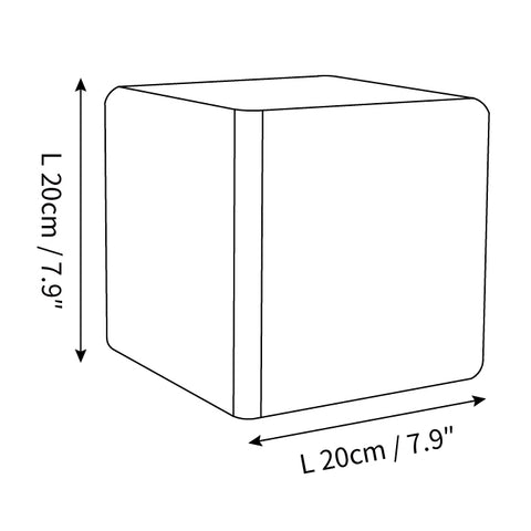 L 7.9″ x H 7.9″ / L 20cm x H 20cm