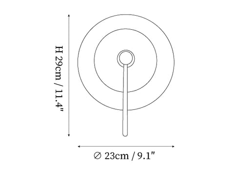 Kristallen Wandlamp — Dimensioentekeningen 1