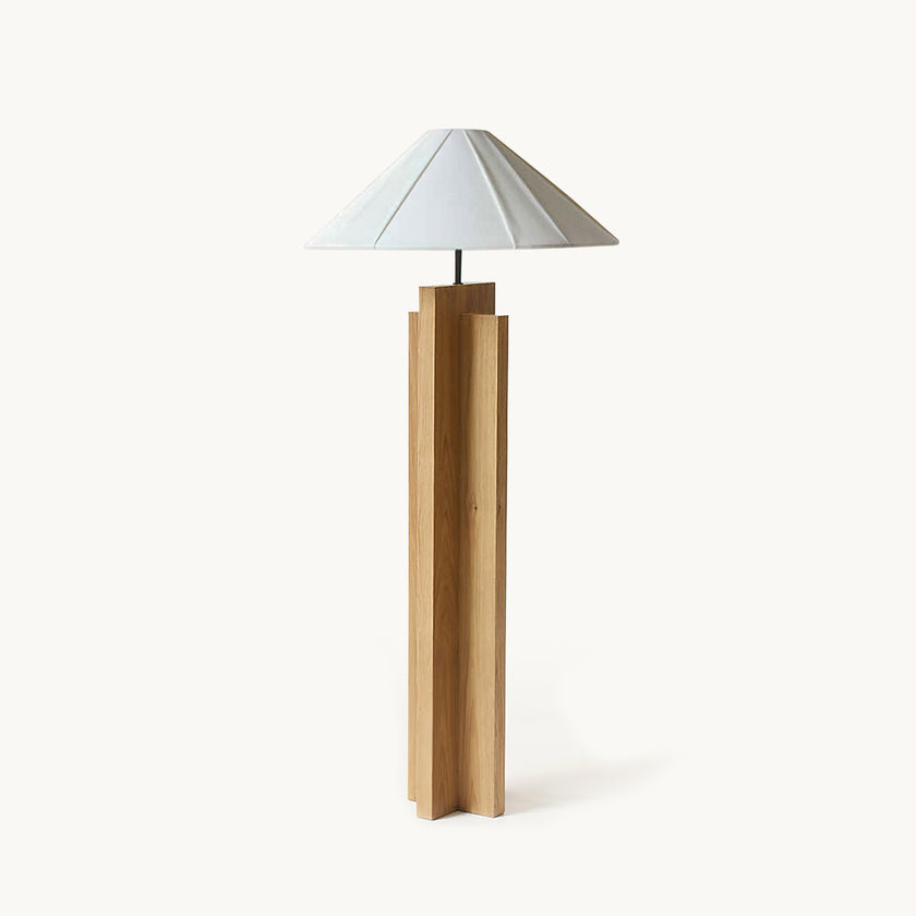 Crossbase Wooden Floor Lamp