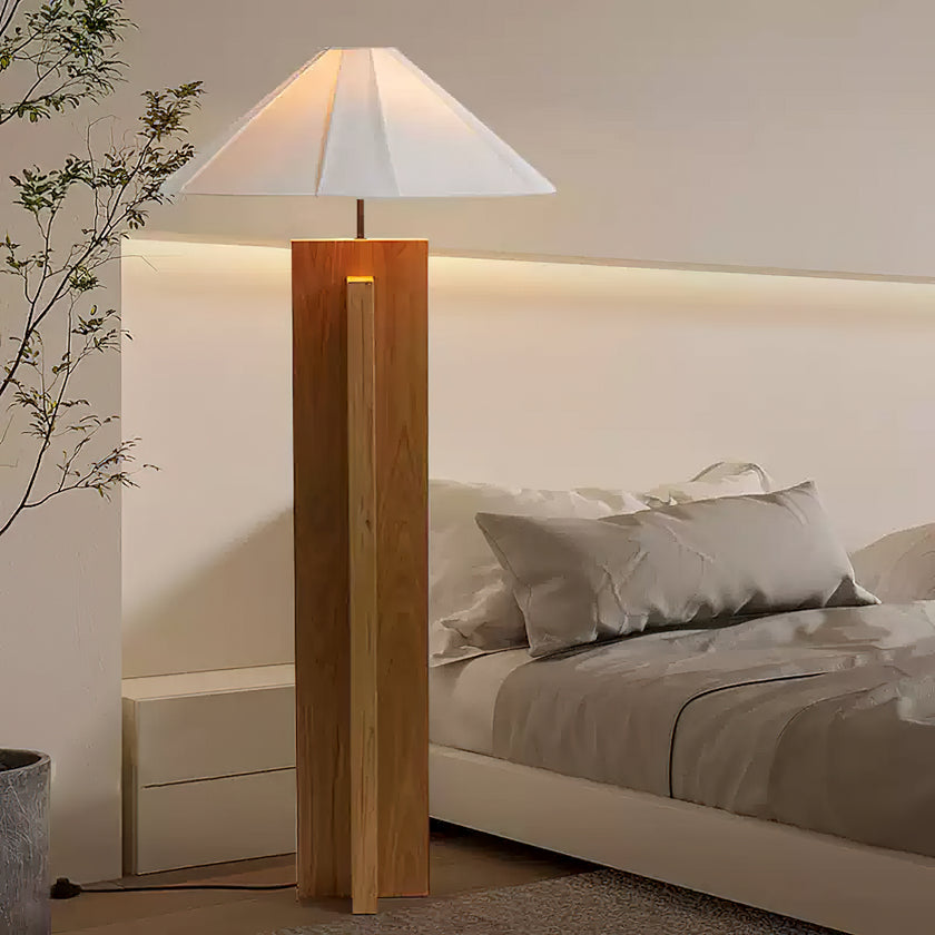 Crossbase Wooden Floor Lamp