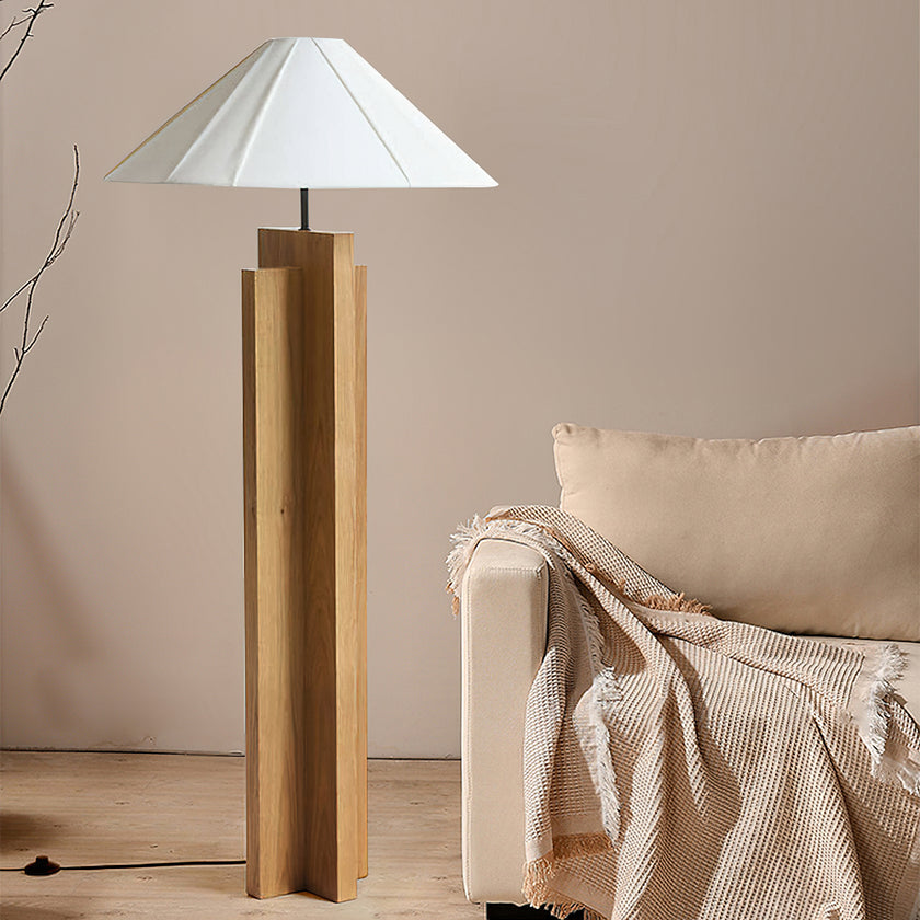 Crossbase Wooden Floor Lamp