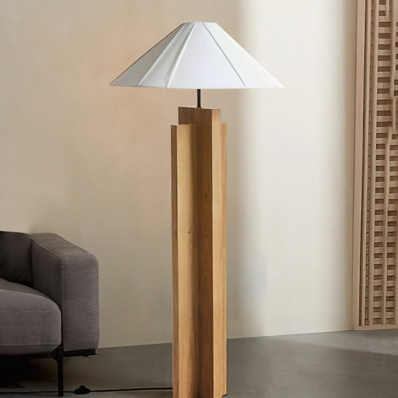 Crossbase Wooden Floor Lamp