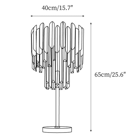 Lampe de bureau Crystal Marble — Plans de dimensions 1