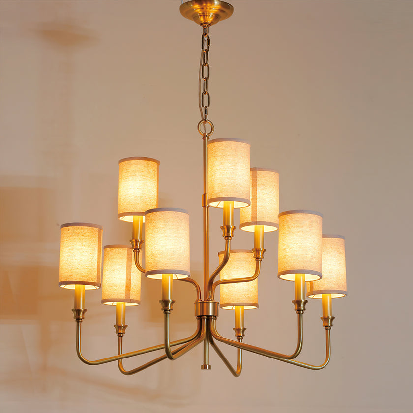 Cylinder Fabric Chandelier