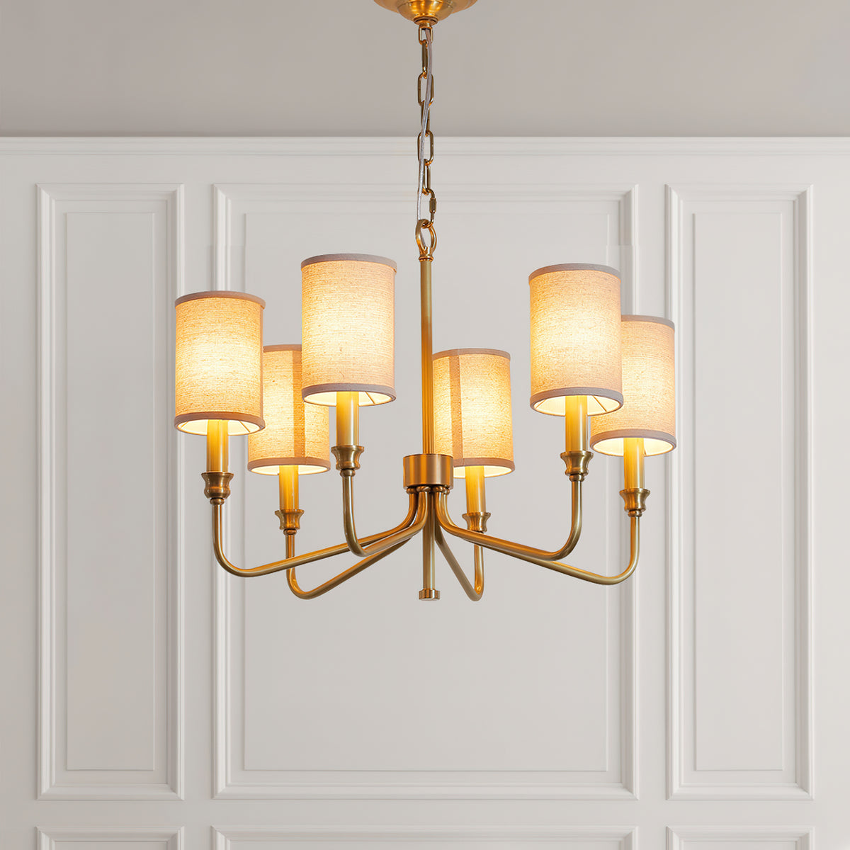 Cylinder Fabric Chandelier – detail 2