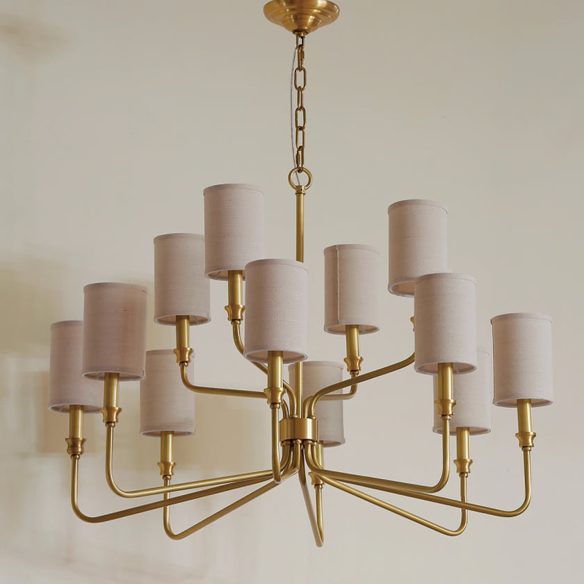 Cylinder Fabric Chandelier