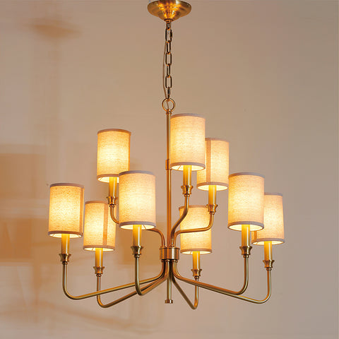 Cylinder Fabric Chandelier – detail 31