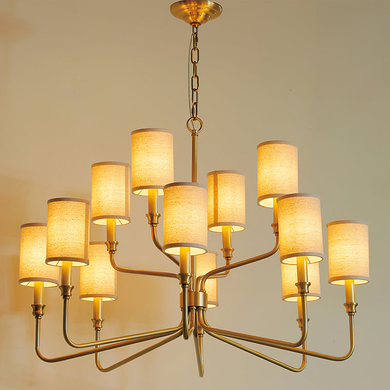 Cylinder Fabric Chandelier