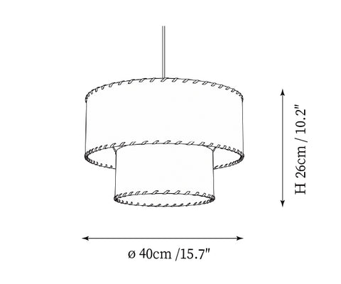 Dia 40cm x H 26cm