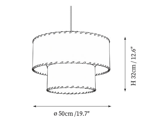 Dia 50cm x H 32cm