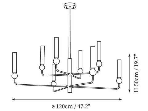 Delie Chandelier — Desenhos técnicos 2