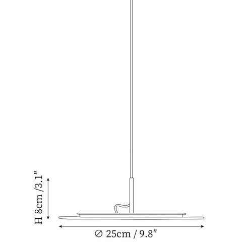 Disk Hanglamp — Dimensioentekeningen 1