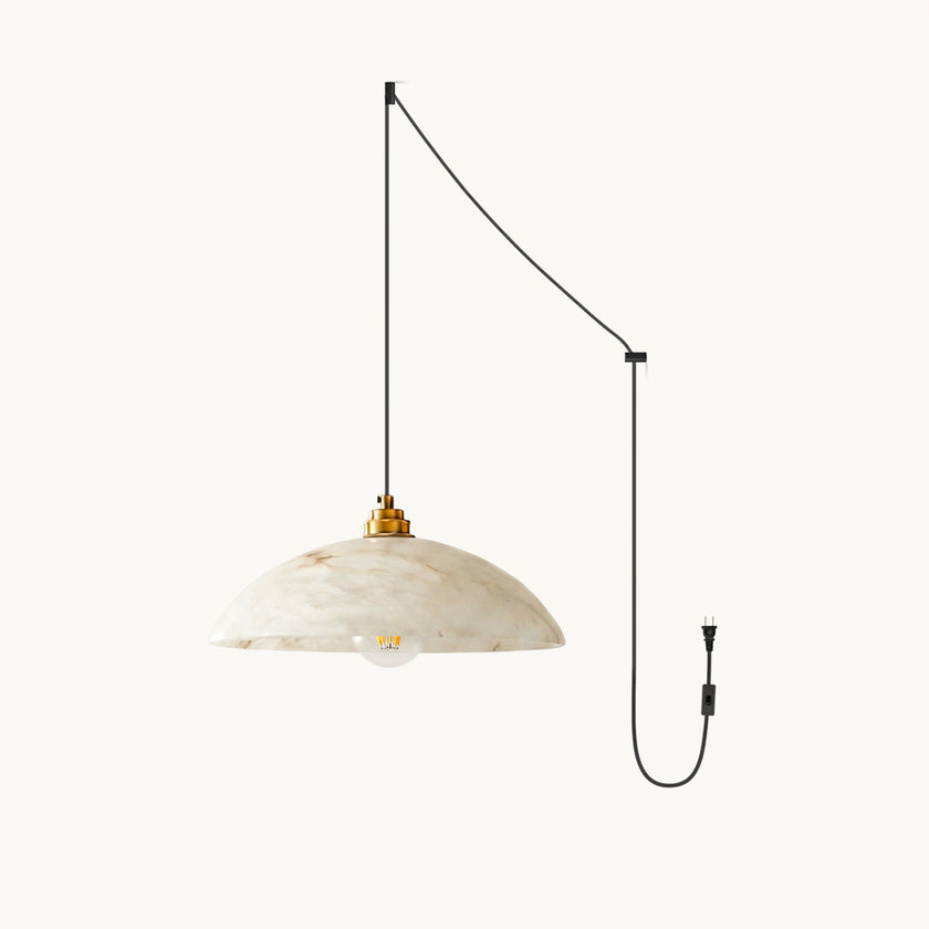 Dome Alabaster Swag Lights