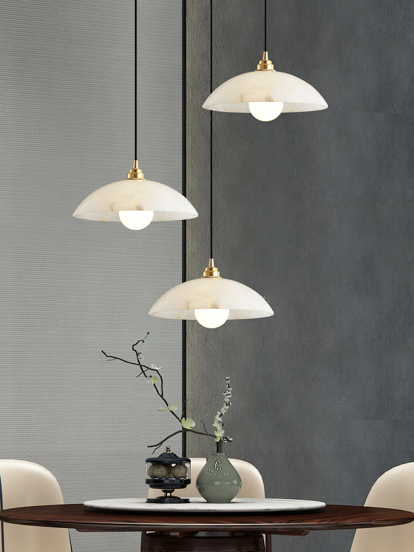 Dome Alabaster Swag Lights