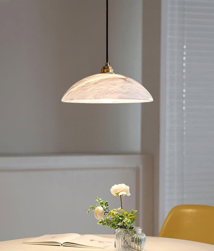 Dome Alabaster Swag Lights
