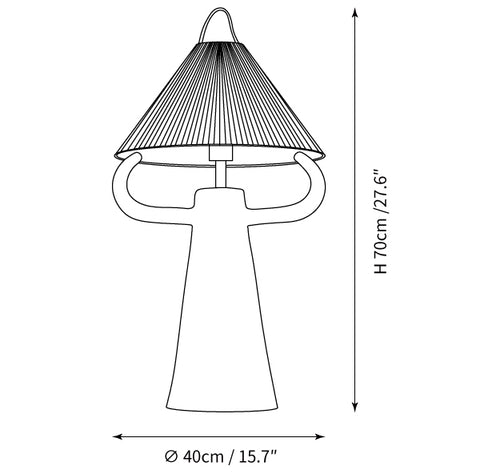 Dona Ceramic Table Light — Desenhos técnicos 1
