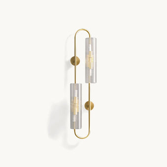 Double Brass Wall Light