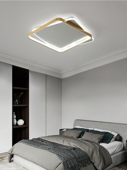 Double layer Copper Ceiling Lamp