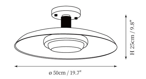 Draper Ceiling Lamp – detail 35 — Plans de dimensions 1