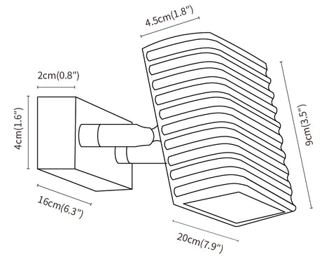 Aplique de Pared Dresscode — Planos de dimensiones 1