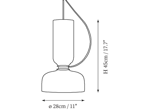Dumbbell Pendelleuchte — Maßzeichnungen 4