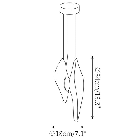 Lámpara Colgante Duna — Dimension drawings 1