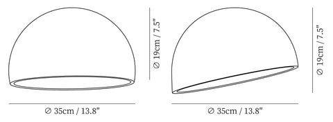 Lámpara de Techo Duo — Dimension drawings 1