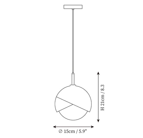 Earring Pendant Light — Dimension drawings 1
