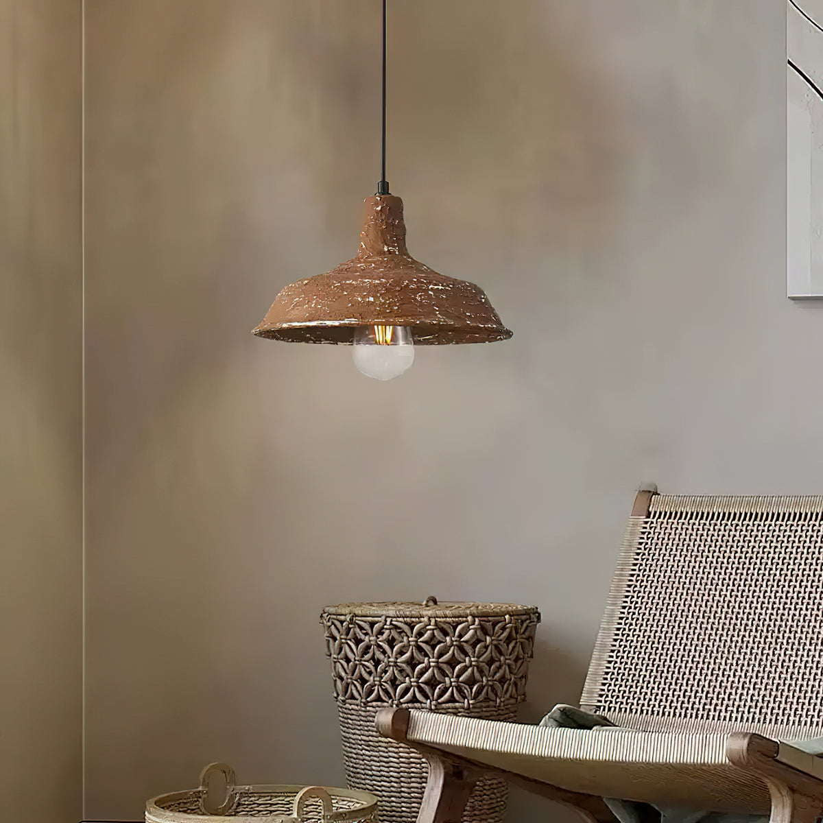 Earthen Bell Pendant Light – detail 2
