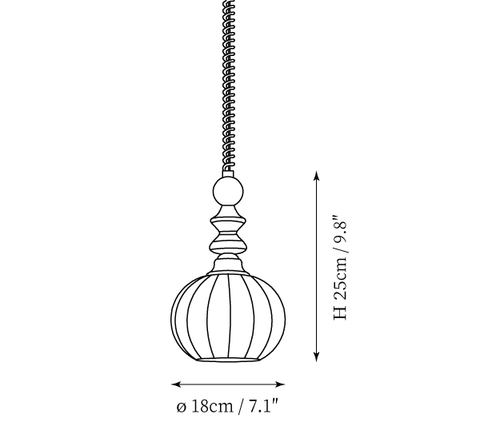 Lámpara Colgante Econiko — Planos de dimensiones 3
