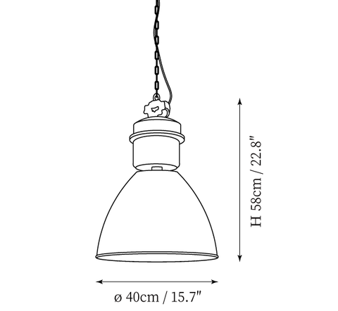 Elektrosvit Hanglamp — Dimensioentekeningen 1