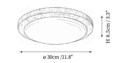 ∅ 11,8″ x H 3,3″ / Dia 30cm x H 8,5cm
