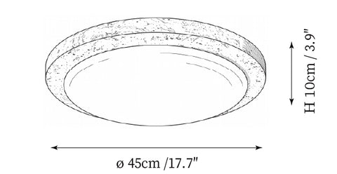 ∅ 17,7″ x H 3,9″ / Dia 45cm x H 10cm