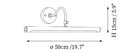 Aplique de Pared Elston — Planos de dimensiones 1