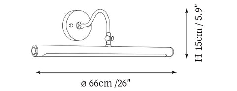 Aplique de Pared Elston — Planos de dimensiones 2