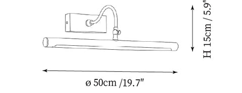 Aplique de Pared Elston — Planos de dimensiones 3