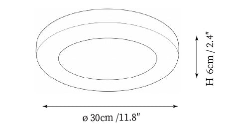 ∅ 11.8″ x H 2.4″ / Dia 30cm x H 6cm