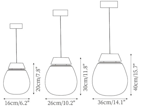 Empatia Pendant Lamp — Dimension drawings 1