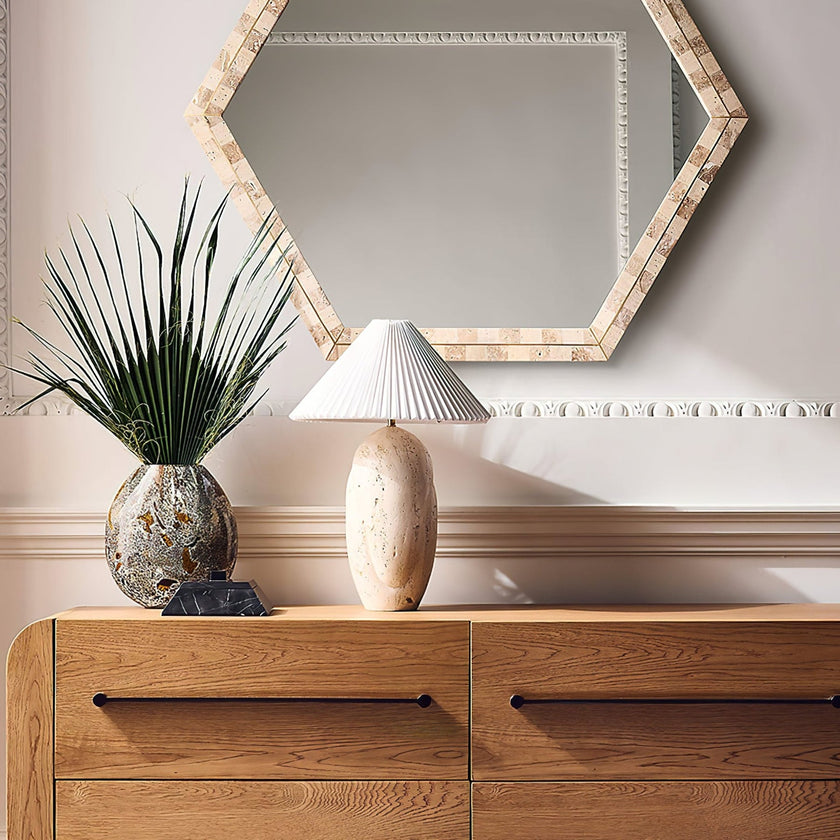 Enora Travertine Table Lamp