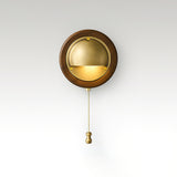Walnut color & Brass