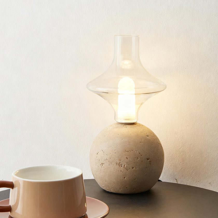 Este Travertine Table Lamp