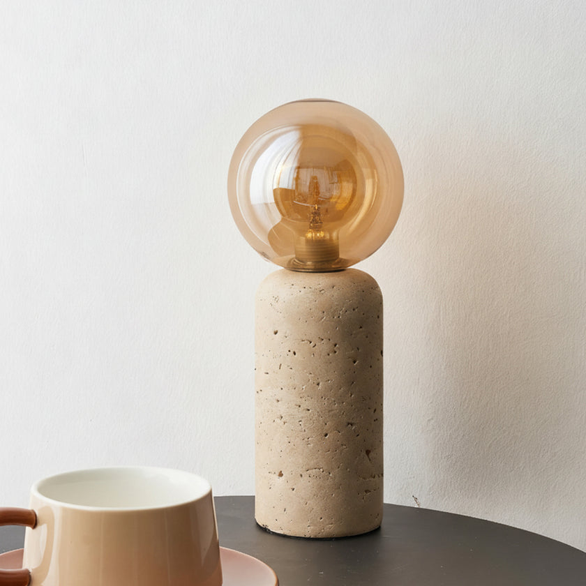 Este Travertine Table Lamp